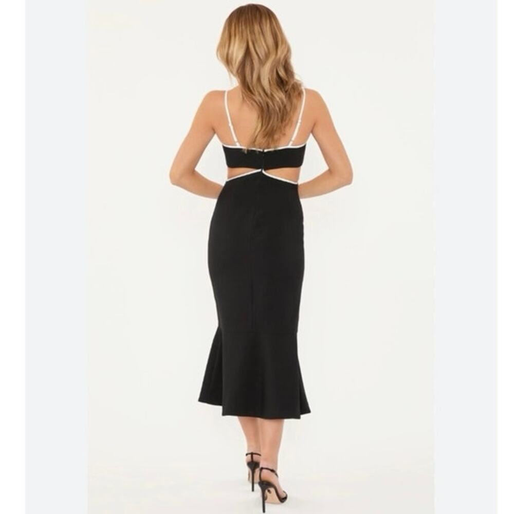 Likely ADABELL Sleeveless Cutout Midi Dress in Black/White NWT Size 6 - Picture 2 of 5